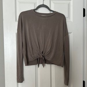 Women’s brown tie up top medium